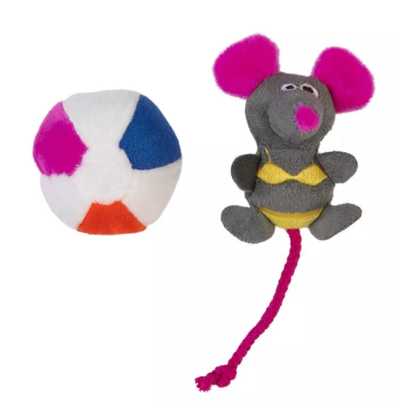 Mad Cat Beach Babe Mouse w/Catnip & Silvervine Toy For Cat (2 pk)