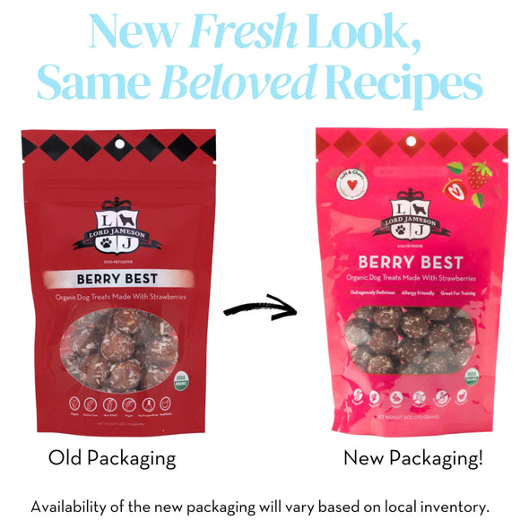 Lord Jameson Berry Best Organic Strawberry Soft & Chewy Treats For Dog (6 oz)