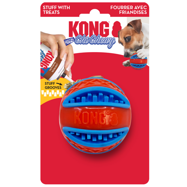 Kong ChiChewy Zippz Ball Toy For Dog (Large)