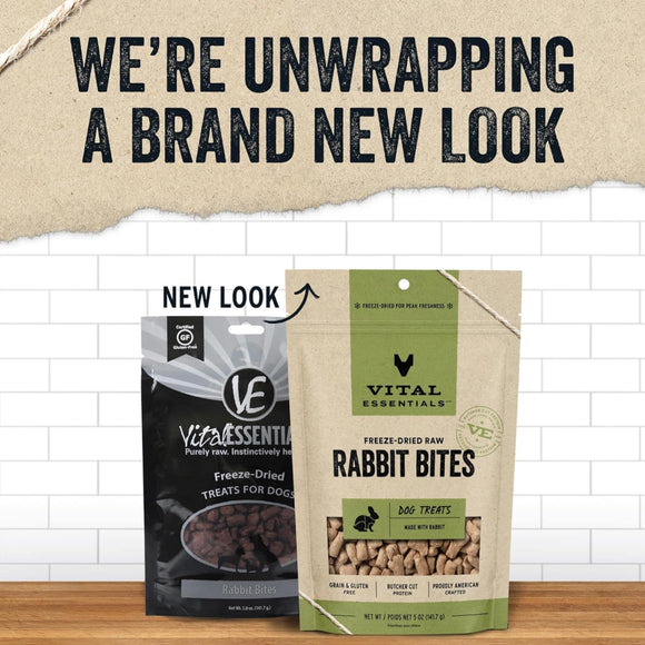 Vital Essentials Freeze-Dried Raw Rabbit Bites Treats For Dog