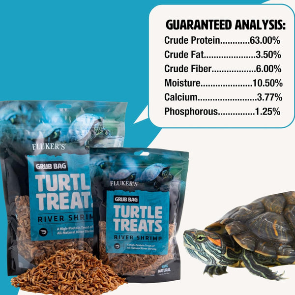 Fluker's Grub Bag Turtle Treats River, Shrimp (6 oz)