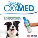 TropiClean OxyMed Hypoallergenic Oatmeal Shampoo for Dogs & Cats