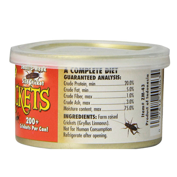 Zoo Med Mini Can O' Crickets  Reptile Food & Treat (1.2 oz)