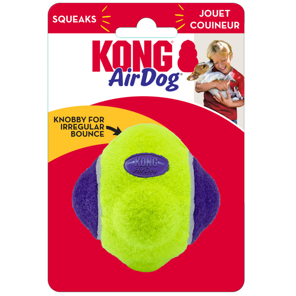 Kong Airdog Squeaker Knobby Ball Toy For Dog (Medium)