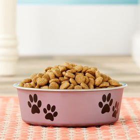 Loving Pets Metallic Grape Non-Skid Stainless Steel Bowl For Dog & Cat (Small)