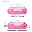 Squishmallows Plush Bolster Pet Bed -Pink Hello Kitty