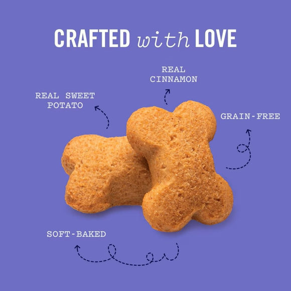 Three Dog Bakery Soft Baked Woofers Sweet Potato Treats For Dog (13 oz)