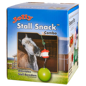 Jolly Stall Snack w/ Apple Ball Toy & Treat For Horse