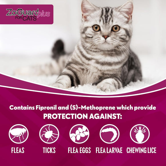 ZoGuard Plus Topical Flea & Tick Prevention for Cats Over 1.5 lbs