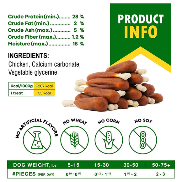 Beloved Pets Calcium Bones with Chicken Natural Chews For Dog (10.6 oz)