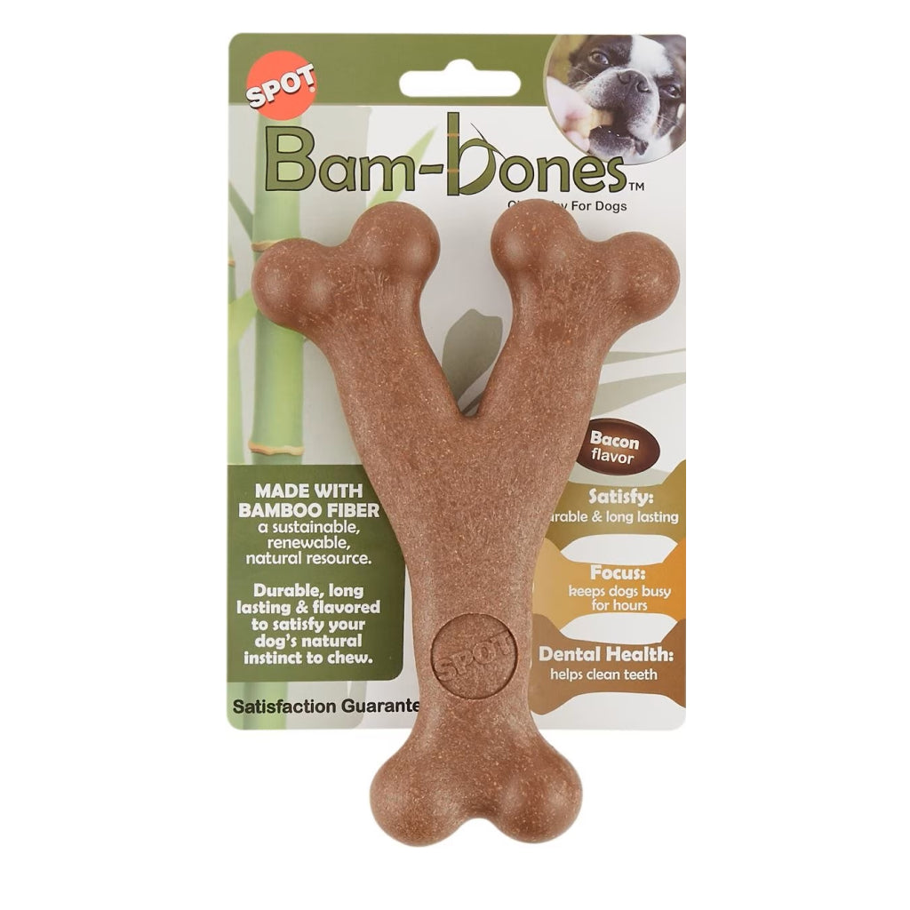 Ethical Bambone Wish Bone Bacon Toy For Dog (7")