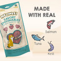 Meowee! Savory Spoonables with Salmon, Tuna & Krill Lickable Treat For Cat (4 tubes)