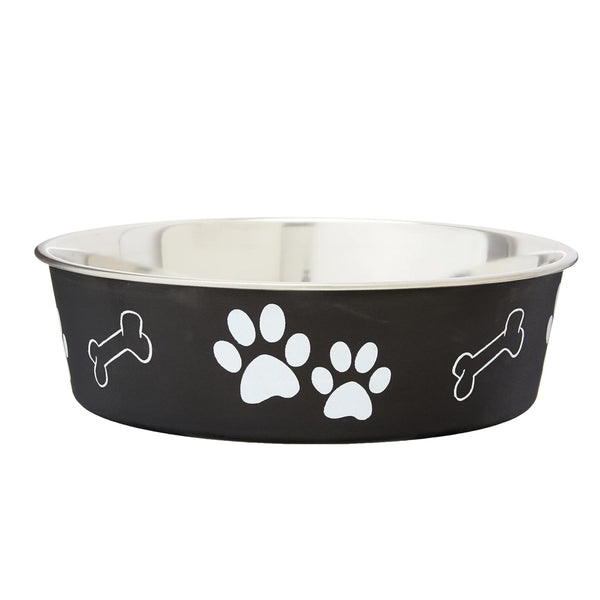 Loving Pets Classic Espresso Non-Skid Stainless Steel Bowl For Dog & Cat