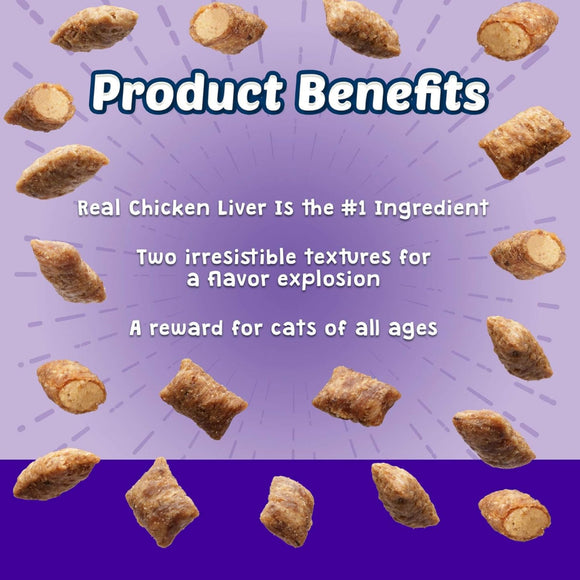 Blue Buffalo Bursts Crunch & Creamy Delish Liver & Beef Treats For Cat (2 oz)