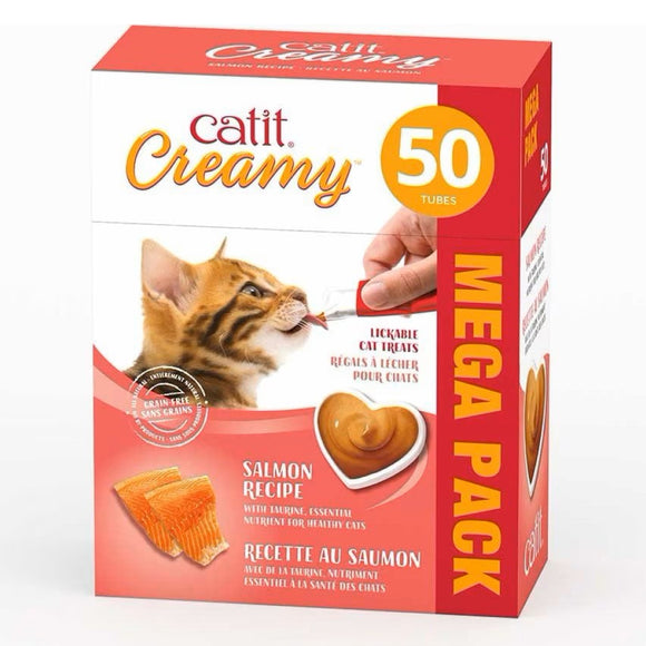 Catit Creamy Salmon Flavor Lickable Treats For Cat
