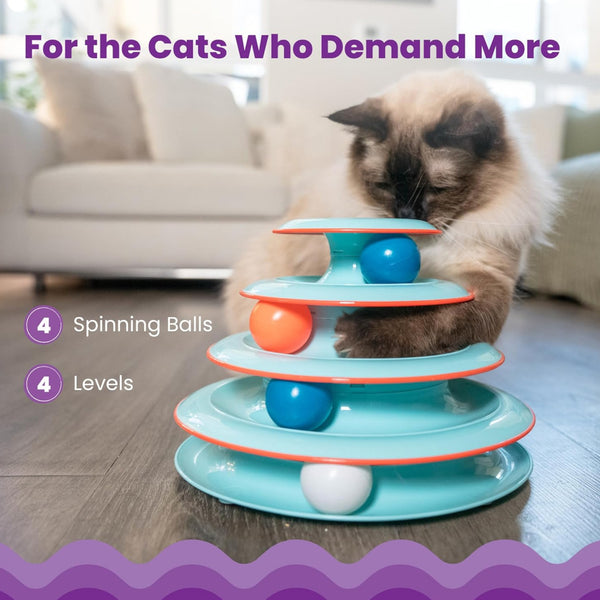 Catstages Chase Meowtain Interactive 4-Tier Track Toy For Cat