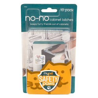 Mypet Safety Paws No-No Cabinet Latches Dogs & Cats (10 pk)