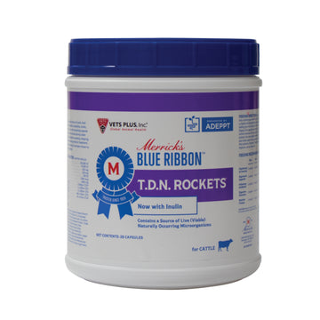 Merrick's Blue Ribbon T.D.N. Rockets Probiotic Supplement for Cattle (28 capsules)