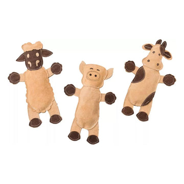 Ethical Dura-Fuse Leather Barnyard Assorted Toy For Dog (11")