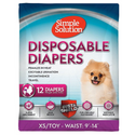 Simple Solution Disposable Female Dog Diapers (12 pack)