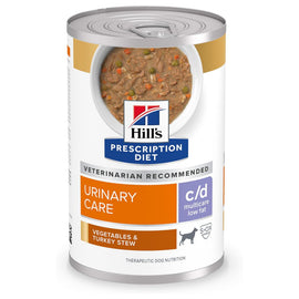 Hill's Prescription Diet c/d Multicare Low Fat Urinary Care Vegetables & Turkey Stew Wet Food For Dog (12.5oz x 12 cans)