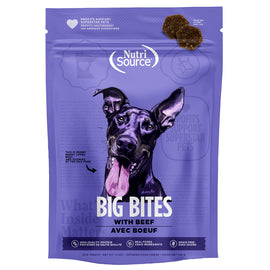 NutriSource Big Bites with Beef Treats For Dog (14 oz)