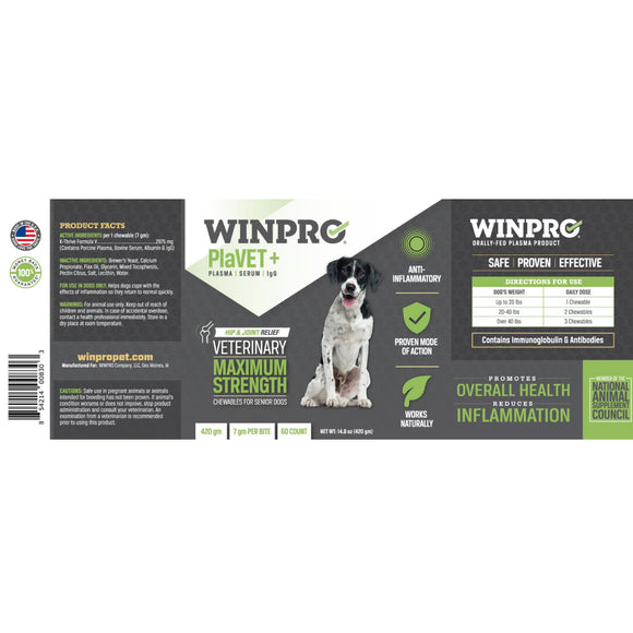 WINPRO Dog PlaVET+ 420 gm (60 Count)