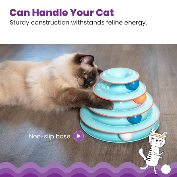 Catstages Chase Meowtain Interactive 4-Tier Track Toy For Cat