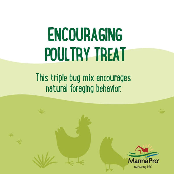 Manna Pro Farmhouse Favorites Triple Bug Mix Poultry Treat (2 lb)