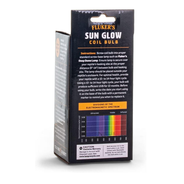 Fluker's Sun Glow 10.0 UVB Coil Bulb for Desert Reptiles