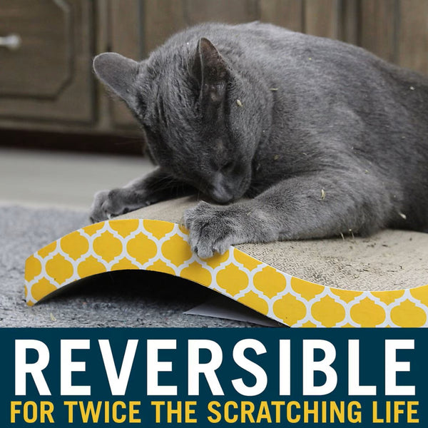 OurPets Cosmic The Wave Curved Scratcher For Cats