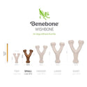 Benebone Peanut Butter Flavor Wishbone Durable Chew Toy for Dogs