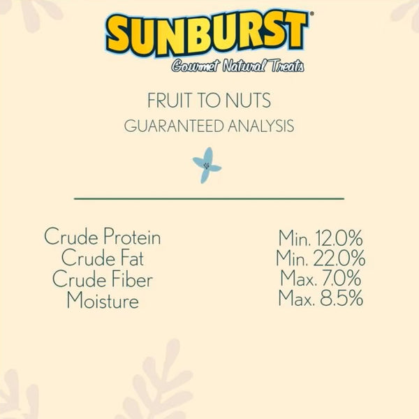 Higgins Sunburst Fruit To Nuts Treats For Birds 5 oz