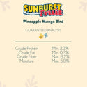 Higgins Sunburst Freeze Dried Fruit Pineapple Mango Treats For Birds 0.5 oz