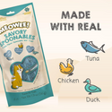 Meowee! Savory Spoonables with Tuna, Chicken & Duck Lickable Treat For Cat (4 tubes)