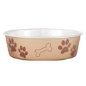 Loving Pets Metallic Champagne Non-Skid Stainless Steel Bowl For Dog & Cat