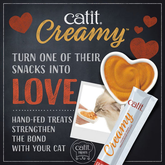 Catit Creamy Chicken & Shrimp Flavor Lickable Treats For Cat