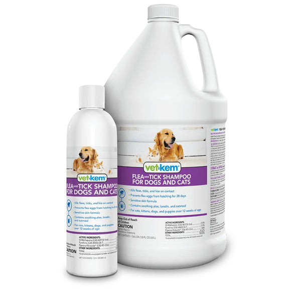 Vet-Kem® Flea and Tick Shampoo for Dogs and Cats