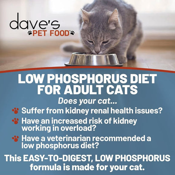 Dave's Pet Food Restricted Diet Phosphorus Chicken Liver & Chicken in Juice Wet Cat Food (5.5 oz, case of 24 cans)
