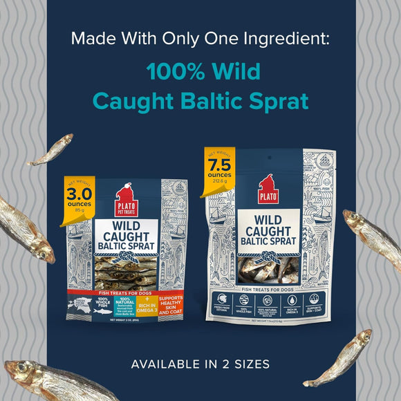 Plato Wild Caught Baltic Spray Treats For Dog (3 oz)