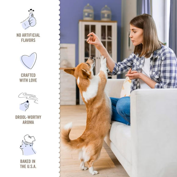 Three Dog Bakery Soft Baked Woofers Sweet Potato Treats For Dog (13 oz)