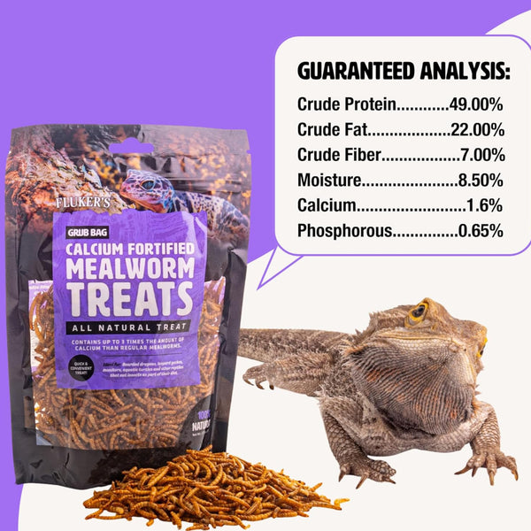 Fluker's Grub Bag Calcium Fortified Mealworm Treats (3.75 oz)