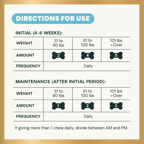 Ultimate Strength Healthy Hip & Joint Chews for Dogs Peanut Butter Flavor