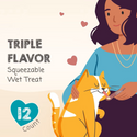 Meowee! Savory Spoonables Lickable Treats For Cat -Variety Pack (12 tubes)