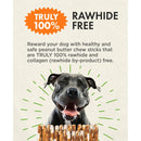 Canine Naturals Hide Free Peanut Butter Flavor Sticks Treats For Dog