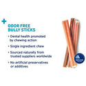 Barkworthies Odor-Free Bully Sticks Treats For Dog