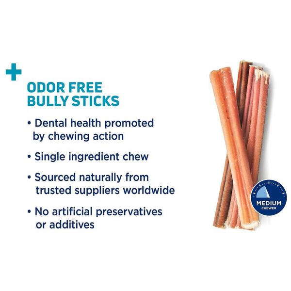 Barkworthies Odor-Free Bully Sticks Treats For Dog