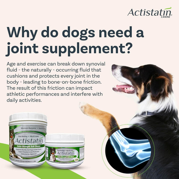 Actistatin Canine Extra-Strength Hip & Joint Soft Chews for Dogs