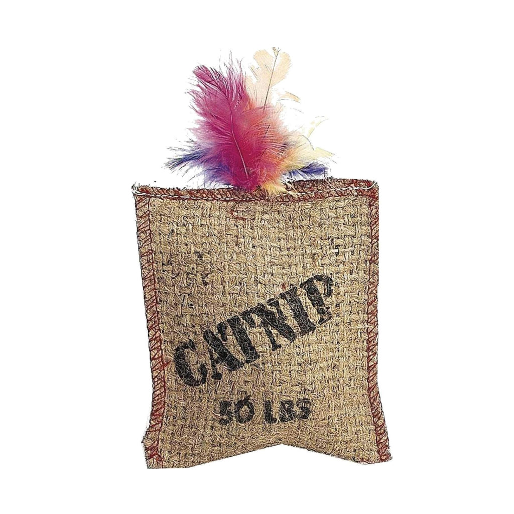 Ethical Jute & Feather Sack with Catnip Toy For Cat