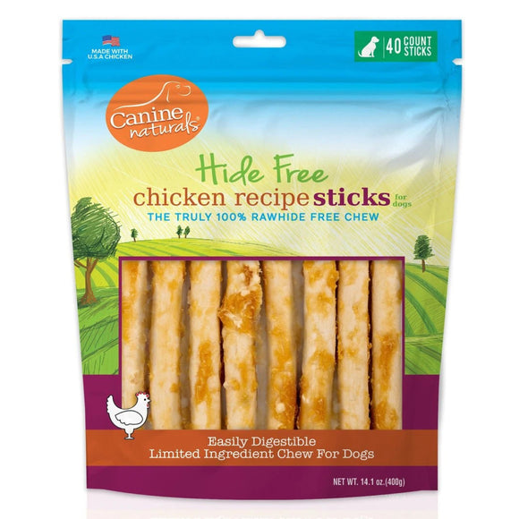 Canine Naturals Hide Free PUPPY Chicken Recipe Sticks Treats For Dog 